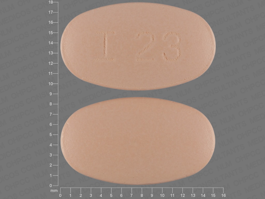 Image 1 - Imprint I 23 - glyburide/metformin 2.5 mg / 500 mg