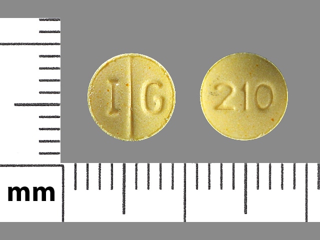 Image 1 - Imprint I G 210 - folic acid 1 mg