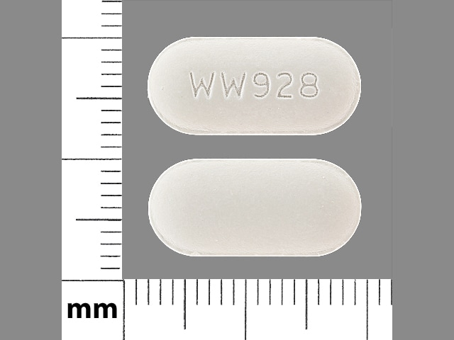Image 1 - Imprint WW928 - ciprofloxacin 500 mg