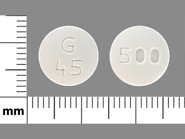Image 1 - Imprint G 45 500 - metformin 500 mg