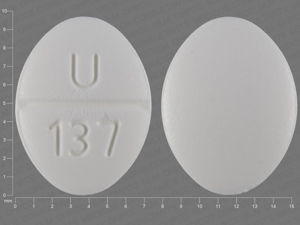 Image 1 - Imprint U 137 - clonidine 0.3 mg