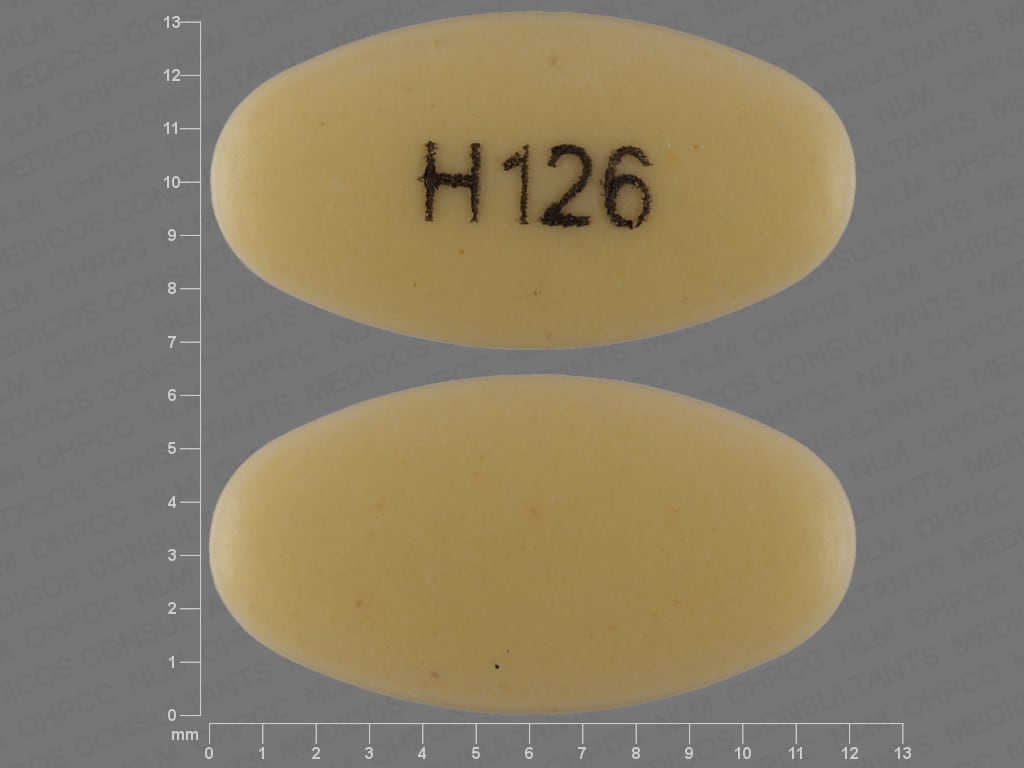  Pill Finder H126 Yellow Elliptical Oval - Medicine.com