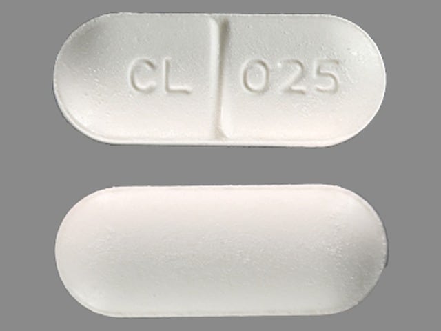 Imprint CL 025 - colchicine/probenecid 0.5mg / 500mg