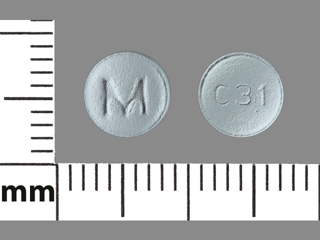 Imprint M C31 - carvedilol 3.125 mg