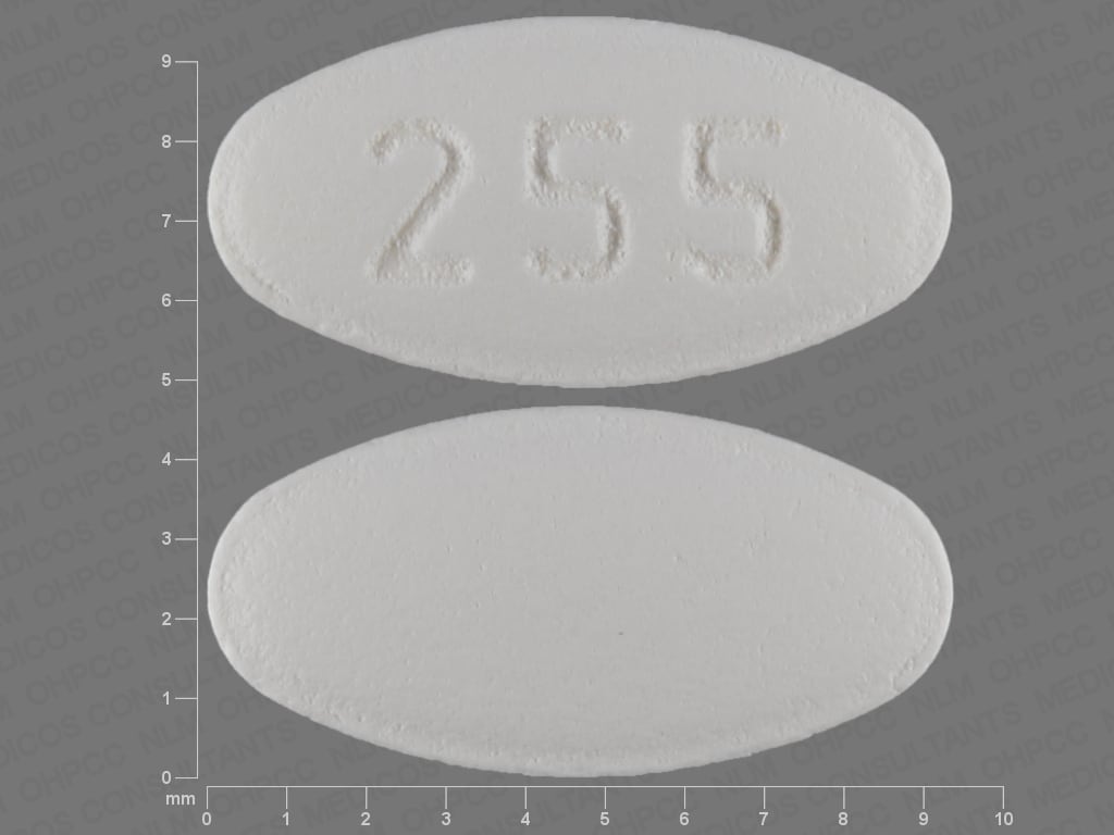 Image 1 - Imprint 255 - carvedilol 6.25 mg