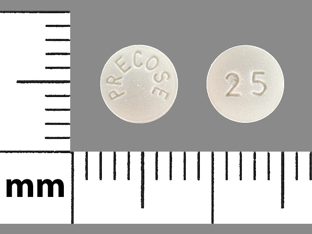 Image 1 - Imprint PRECOSE 25 - acarbose 25 mg