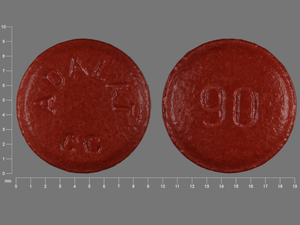 Image 1 - Imprint ADALAT CC 90 - nifedipine 90 mg