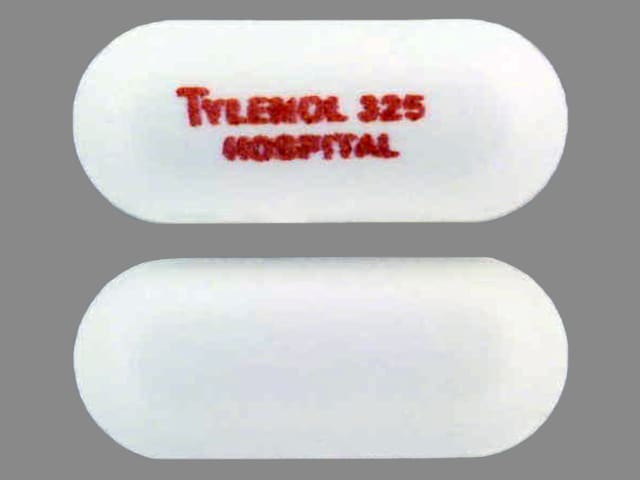 Image 1 - Imprint TYLENOL 325 HOSPITAL - Tylenol Regular Strength 325 mg