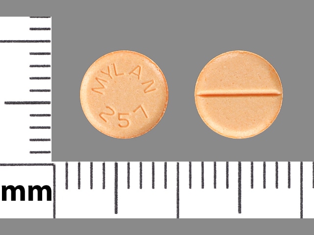 Image 1 - Imprint MYLAN 257 - haloperidol 1 mg