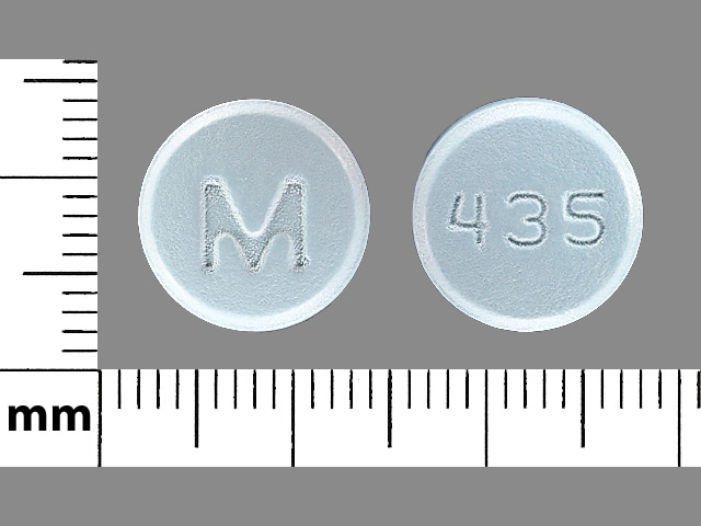 M 435 Pill Blue Round 12mm - Pill Identifier