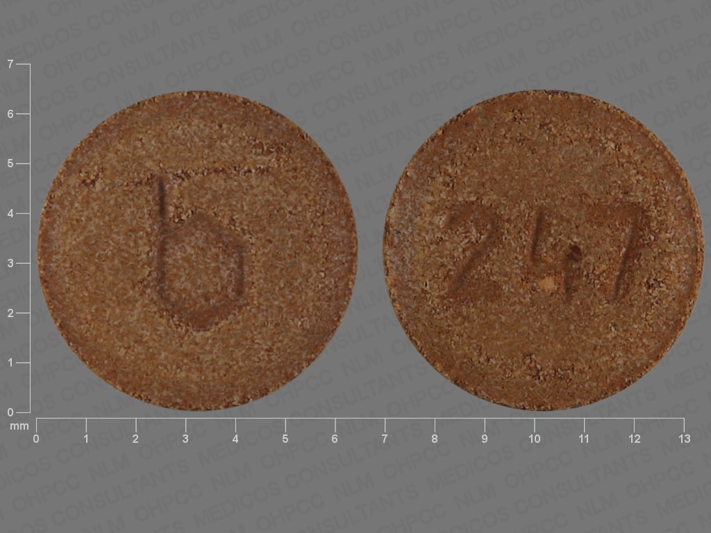 Image 1 - Imprint b 247 - Loestrin Fe 1/20 ferrous fumarate 75 mg