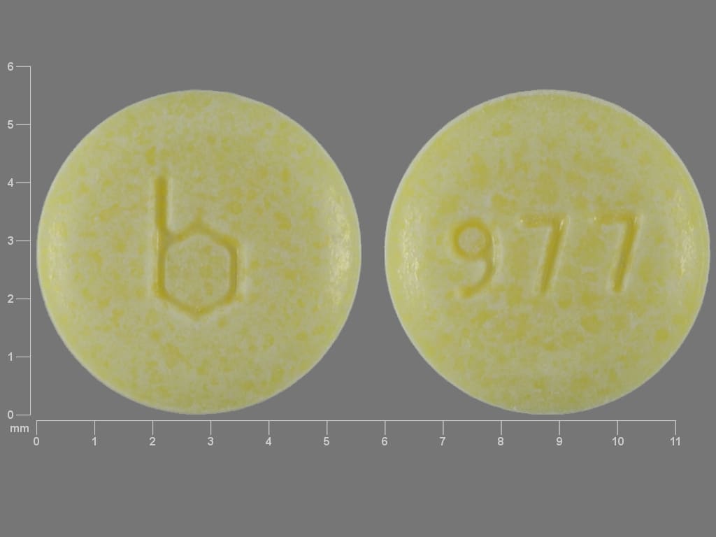 Image 1 - Imprint b 977 - Junel Fe 24 ethinyl estradiol 0.02 mg / norethindrone acetate 1 mg