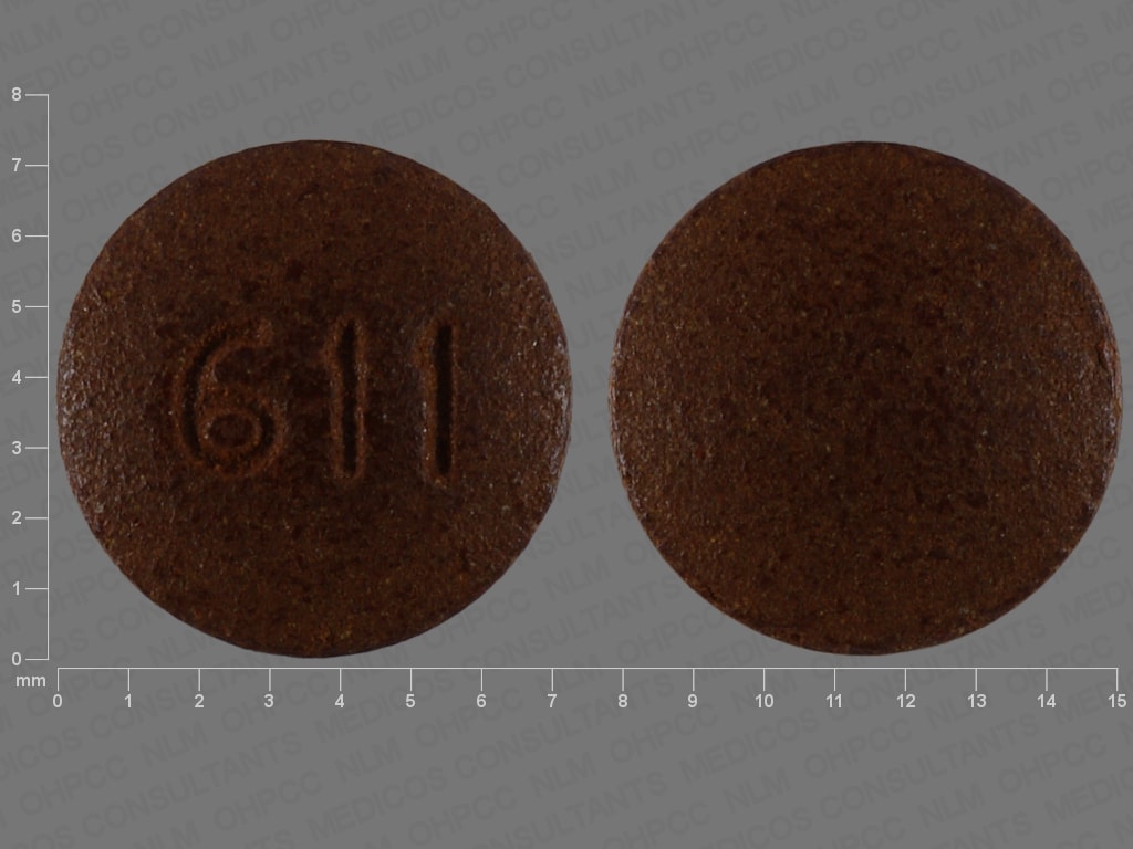 Pill Finder 611 Brown Round