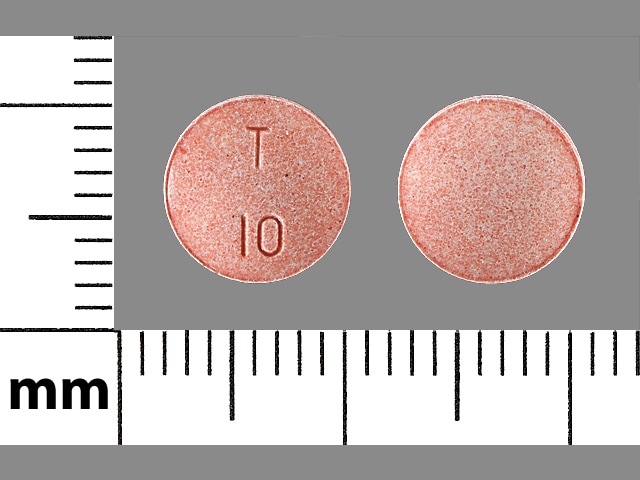 Image 1 - Imprint T 10 - enalapril 10 mg