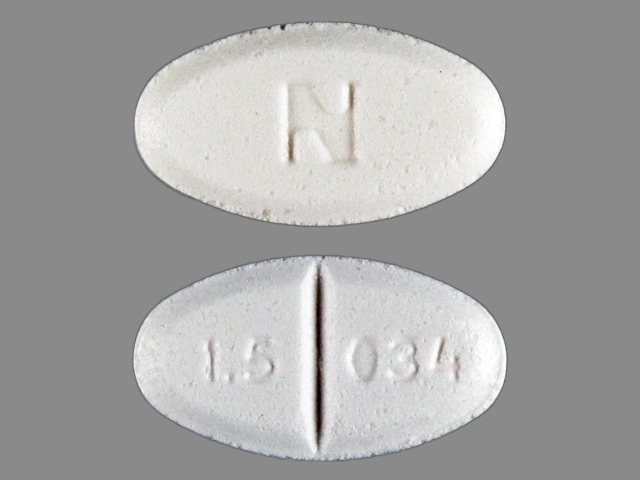 Image 1 - Imprint N 1.5 034 - glyburide 1.5 mg