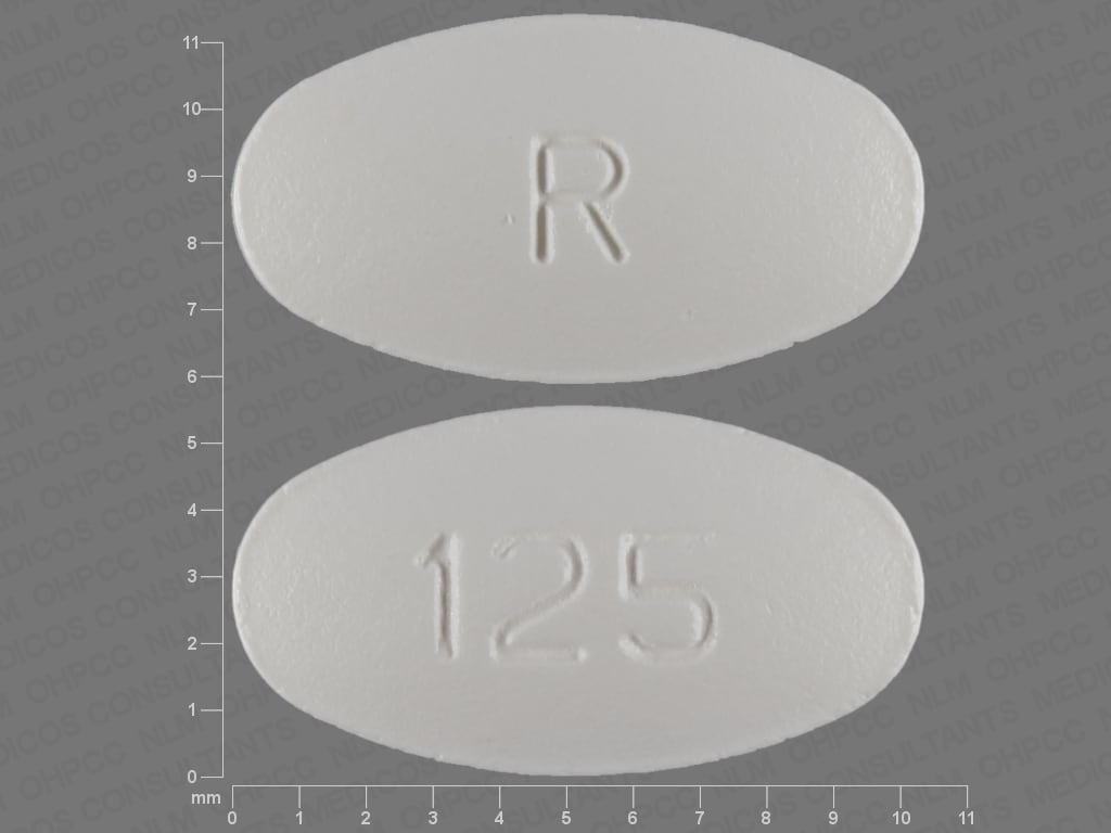 Image 1 - Imprint R 125 - ciprofloxacin 100 mg