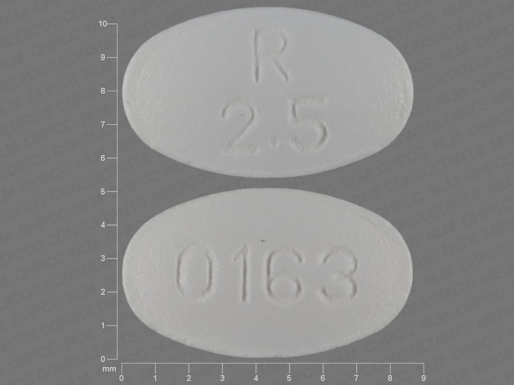 Image 1 - Imprint R 2.5 0163 - olanzapine 2.5 mg