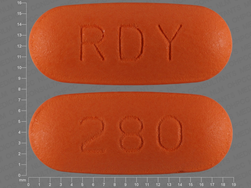Imprint RDY 280 - levofloxacin 500 mg