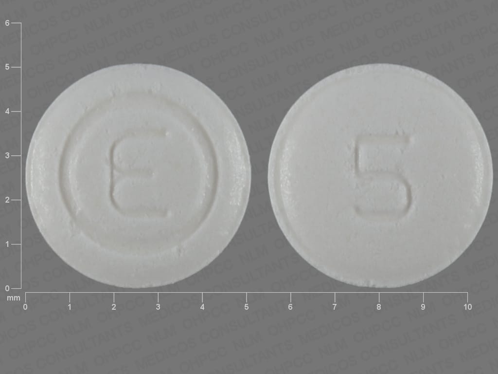 Pill Finder: E 5 White Round - Medicine.com