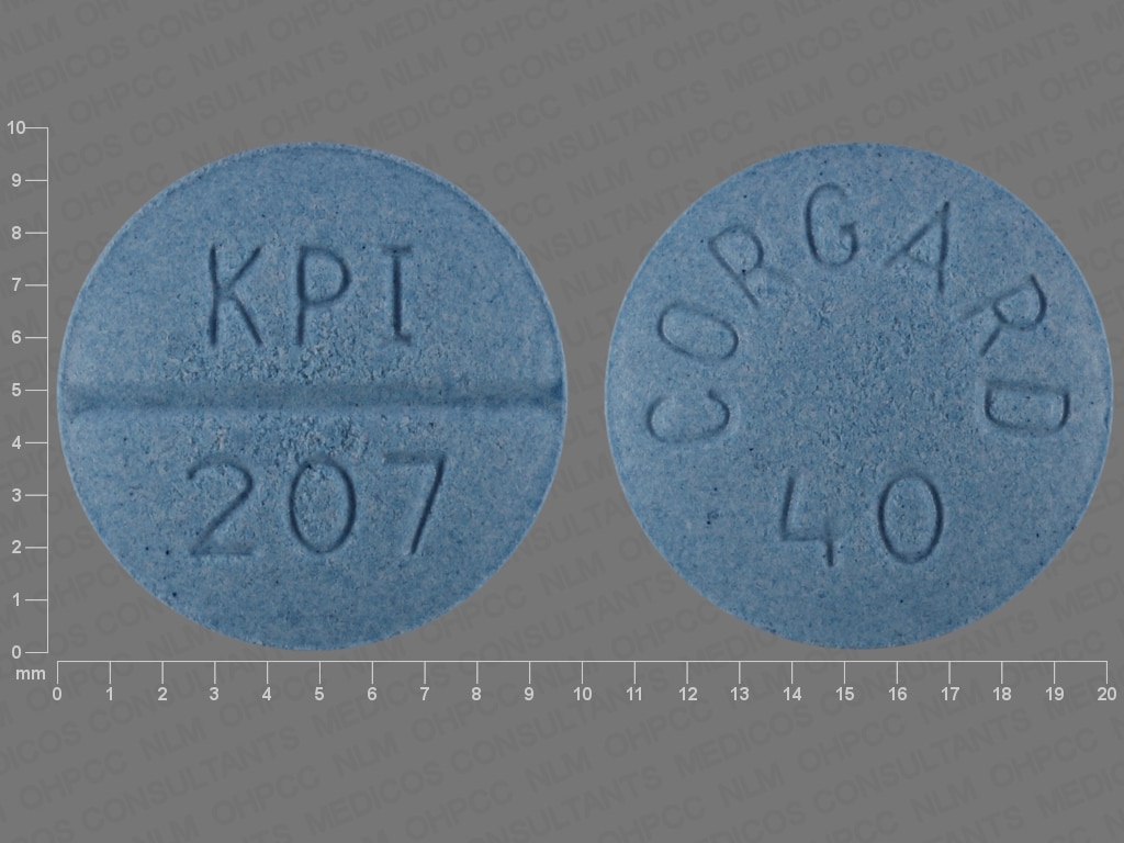 CORGARD 40 KPI 207 - Nadolol