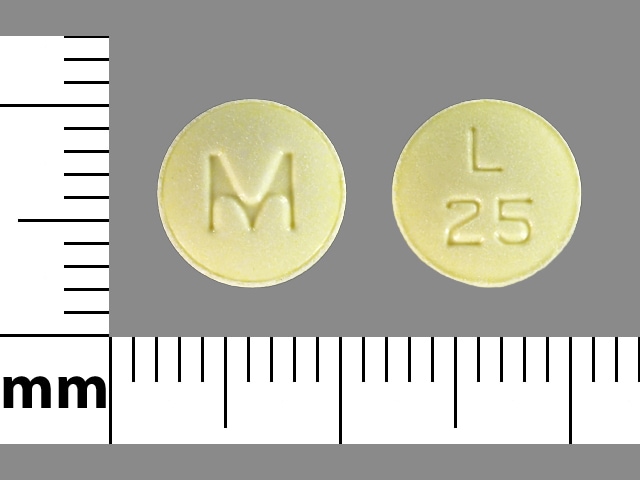 Image 1 - Imprint M L 25 - lisinopril 20 mg