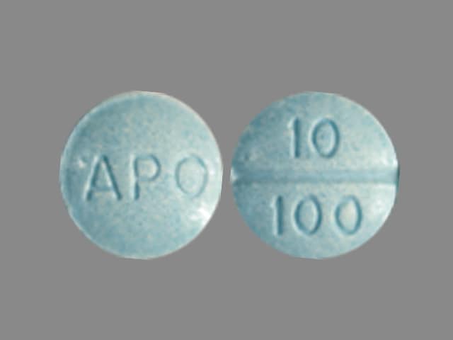 Pill Finder: APO 10 100 Blue Round - Medicine.com