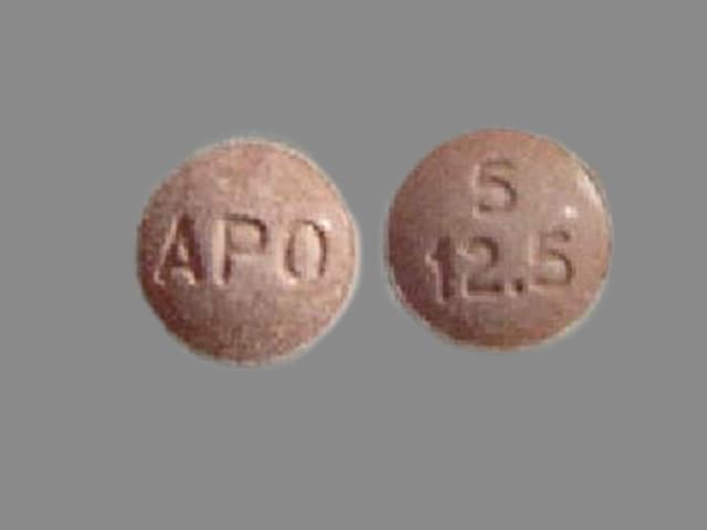 Image 1 - Imprint APO 5 12.5 - enalapril/hydrochlorothiazide 5 mg / 12.5 mg