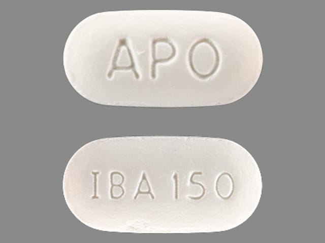 Pill Finder Apo Iba White Elliptical Oval Medicine