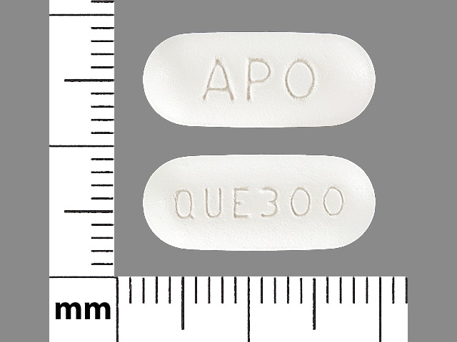 Image 1 - Imprint APO QUE300 - quetiapine 300 mg