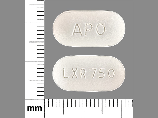 Image 1 - Imprint APO LXR 750 - levetiracetam 750 mg