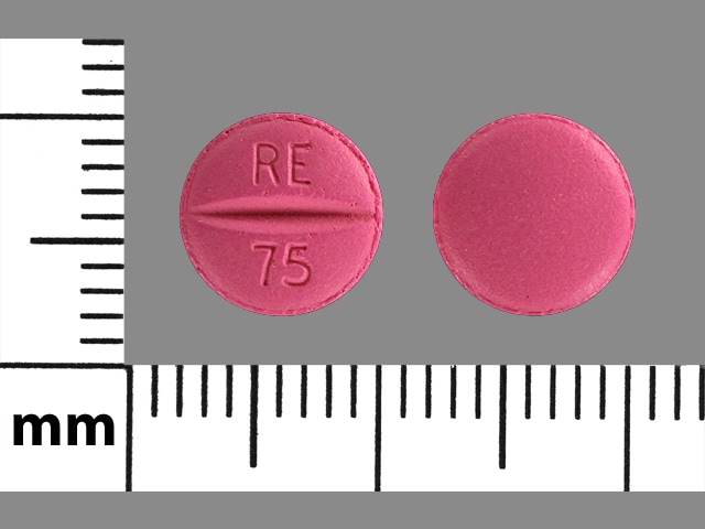 Image 1 - Imprint RE 75 - metoprolol 50 mg