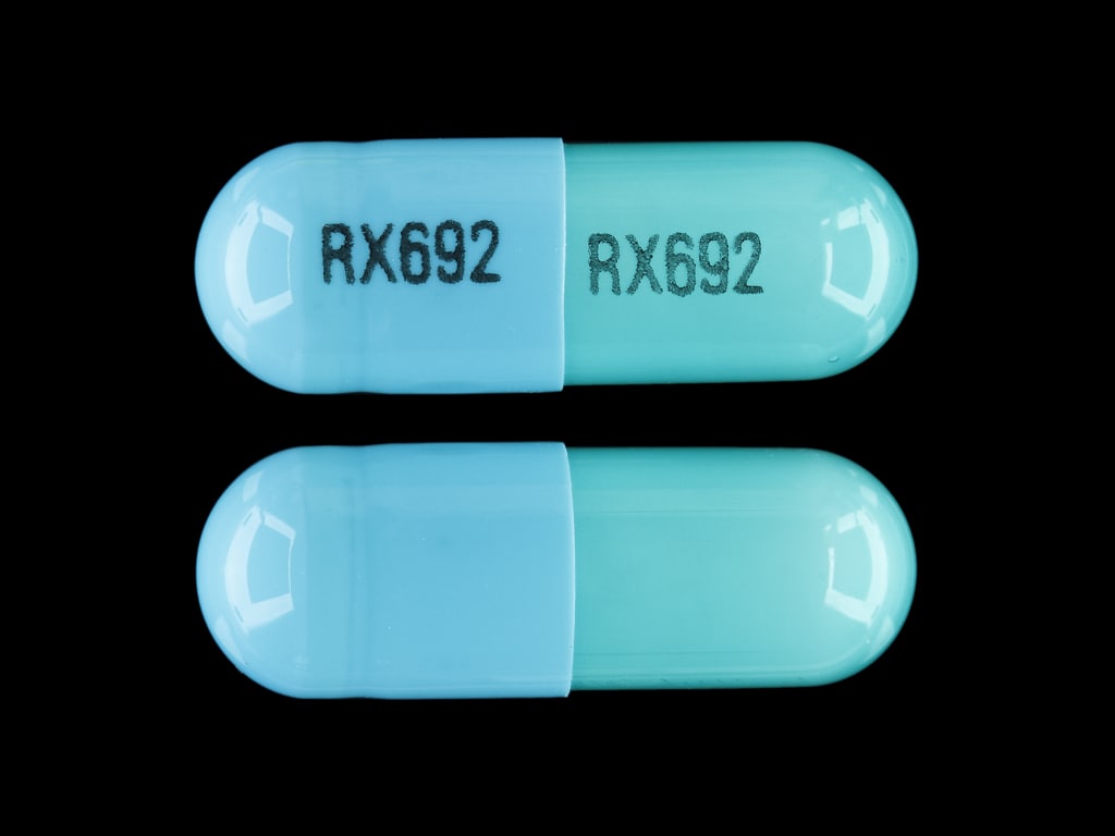 Pill Finder: RX692 RX692 Blue Capsule-shape - Medicine.com