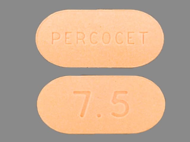 Image 1 - Imprint PERCOCET 7.5 - Percocet 7.5/500 500 mg / 7.5 mg