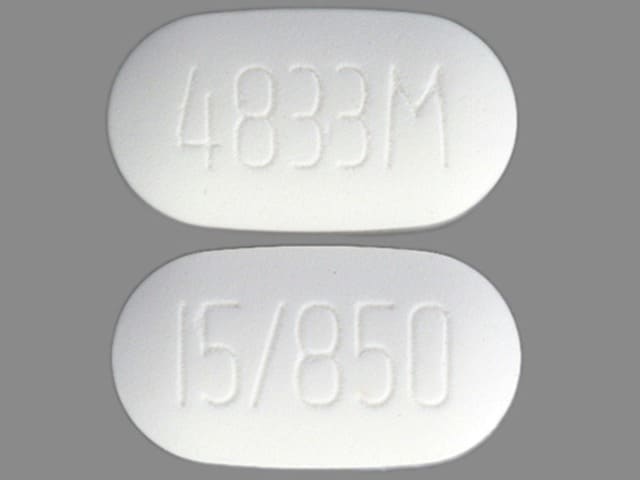 Imprint 4833M 15/850 - ActoPlus Met 850 mg / 15 mg