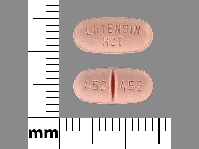 Image 1 - Imprint LOTENSIN HCT 452 452 - benazepril/hydrochlorothiazide 10 mg / 12.5 mg