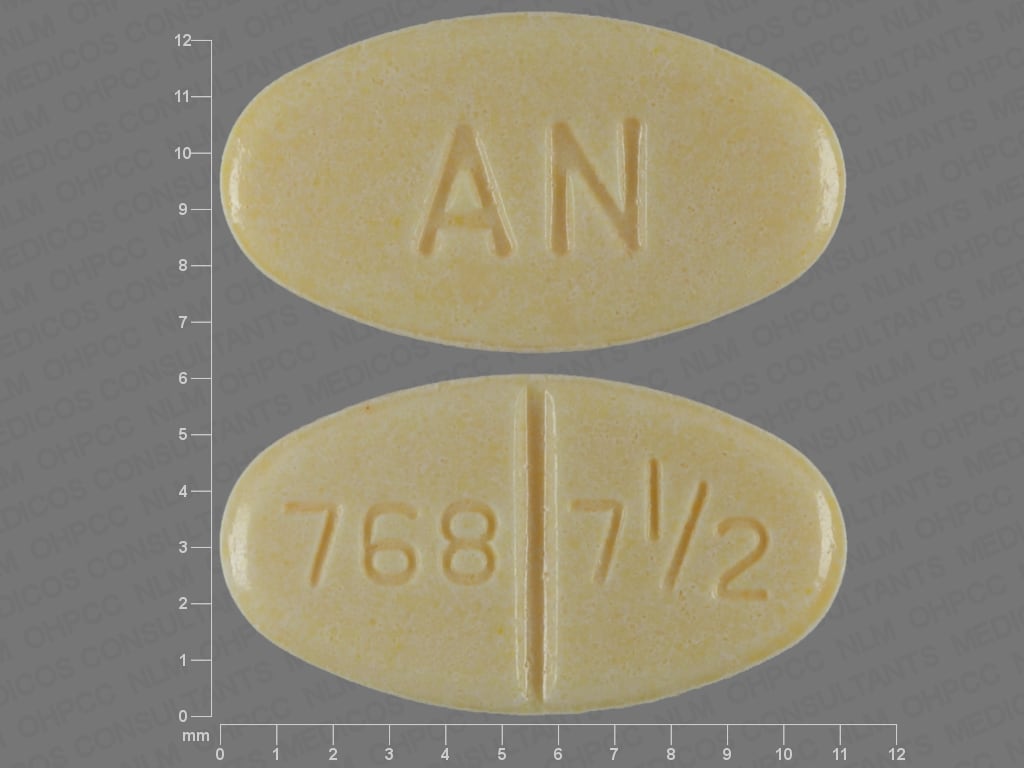 Image 1 - Imprint AN 768 7 1/2 - warfarin 7.5 mg