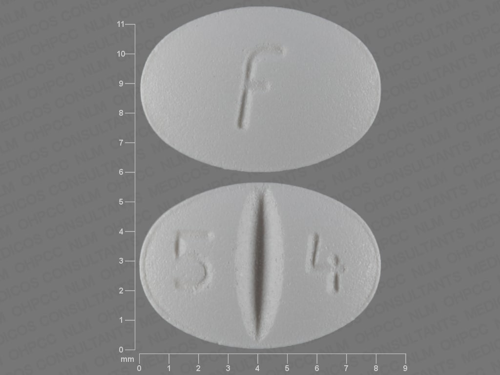 Image 1 - Imprint F 5 4 - escitalopram 10 mg (base)