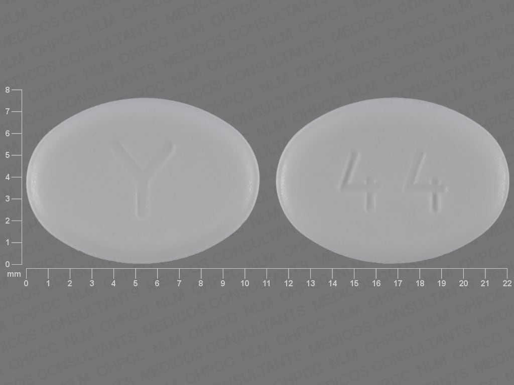 Image 1 - Imprint Y 44 - pramipexole 0.75 mg