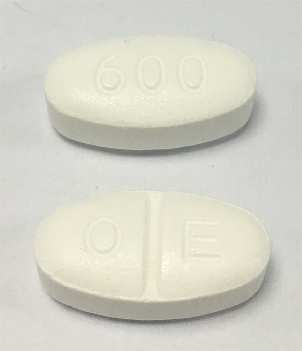 Image 1 - Imprint O E 600 - gabapentin 600 mg