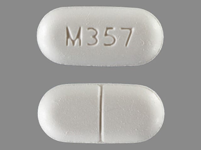 Image 1 - Imprint M357 - acetaminophen/hydrocodone 500 mg / 5 mg