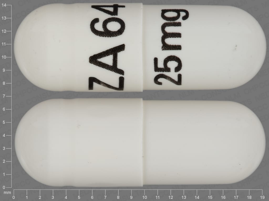 Image 1 - Imprint ZA64 25 mg - topiramate 25 mg