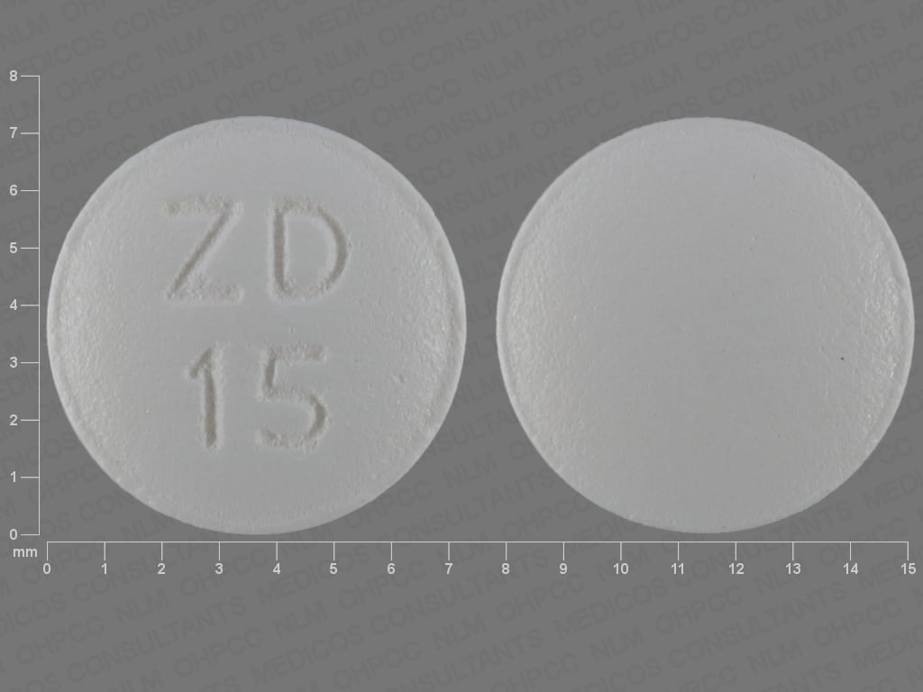 Image 1 - Imprint ZD 15 - topiramate 50 mg