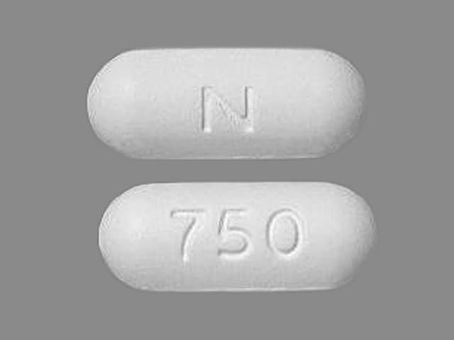 Image 1 - Imprint N 750 - Naprelan naproxen sodium 825 mg (equiv. naproxen 750 mg)