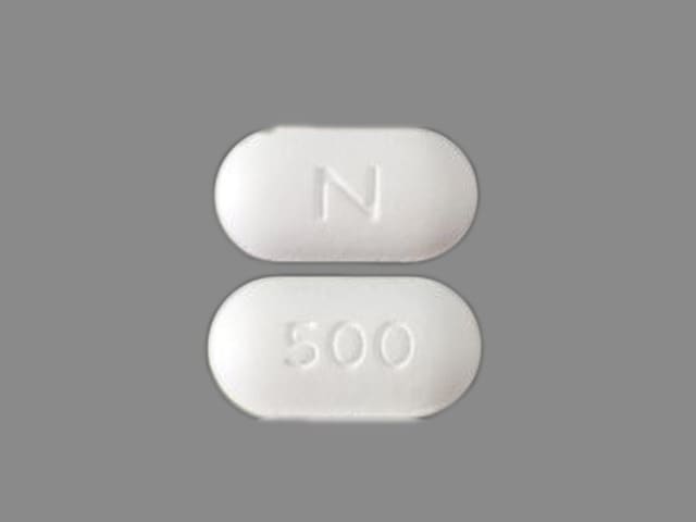 Image 1 - Imprint N 500 - Naprelan naproxen sodium 550 mg (equiv. naproxen 500 mg)