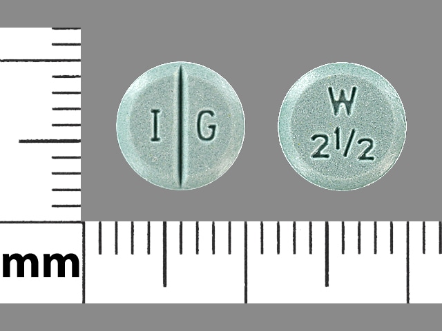 Image 1 - Imprint I G W 2 1/2 - warfarin 2.5 mg