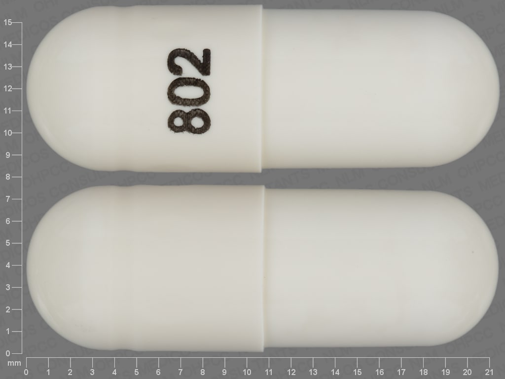 Image 1 - Imprint 802 - cephalexin 500 mg